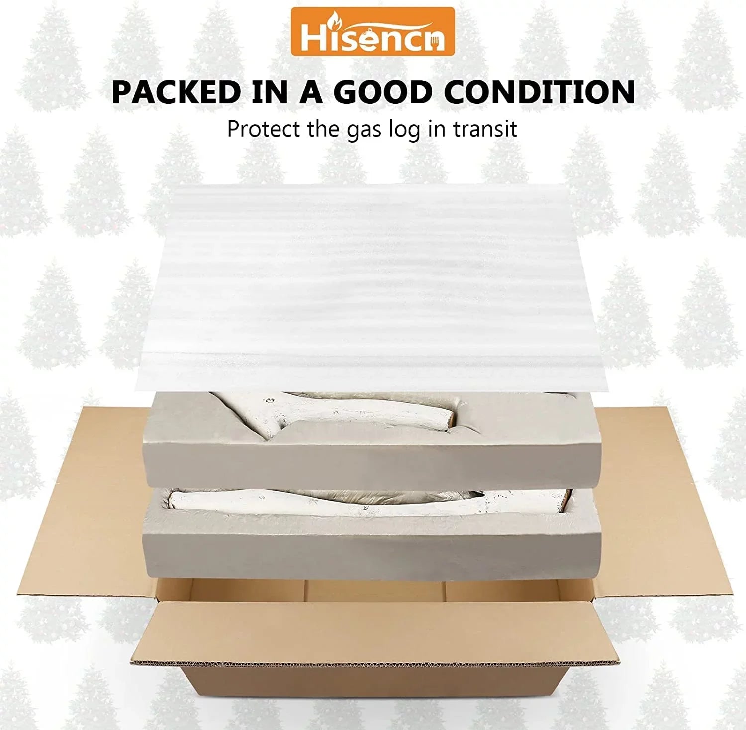 6 Logs Inserts, Birch Grisun Pits, Fireplace Gel, Fireplace Fire Propane, Firebowl, Pcs Logs, 26.8" Outdoor Indoor Ethanol, Vented, Ceramic Decoration, Realistic Wood White Large Gas Electric, for
