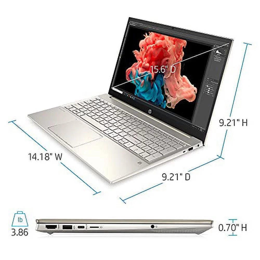 Laptop i5-1135G7 SSD 32GB 2TB Graphics NVMe Touchscreen 4-Core Keyboard Bluetooth HP Intel DDR4 11 15.6" 32GB Xe Webcam w/ HDMI Backlit FHD 11th Pavilion Home 2022 USB Windows WiFi-6 Gen Iris