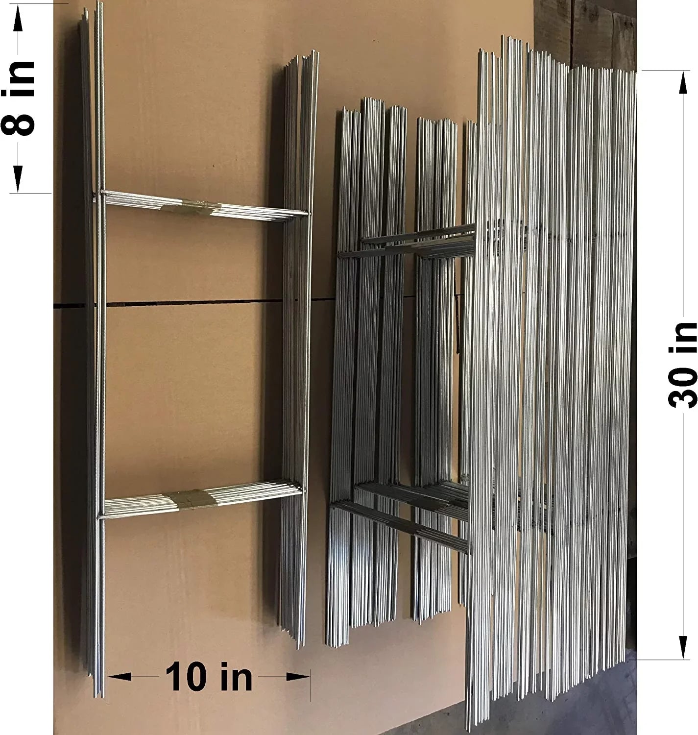 Sign 9 Gauge 5mm Signs 10'' Tall (Pkg50Stake30) Ship Corrugated Wide Signs, 50 30'' use or 4mm and with H-Frame Wire Galvanized Stake Stake x Inch Day x 30 Double Metal Same 10 Wire Holder,