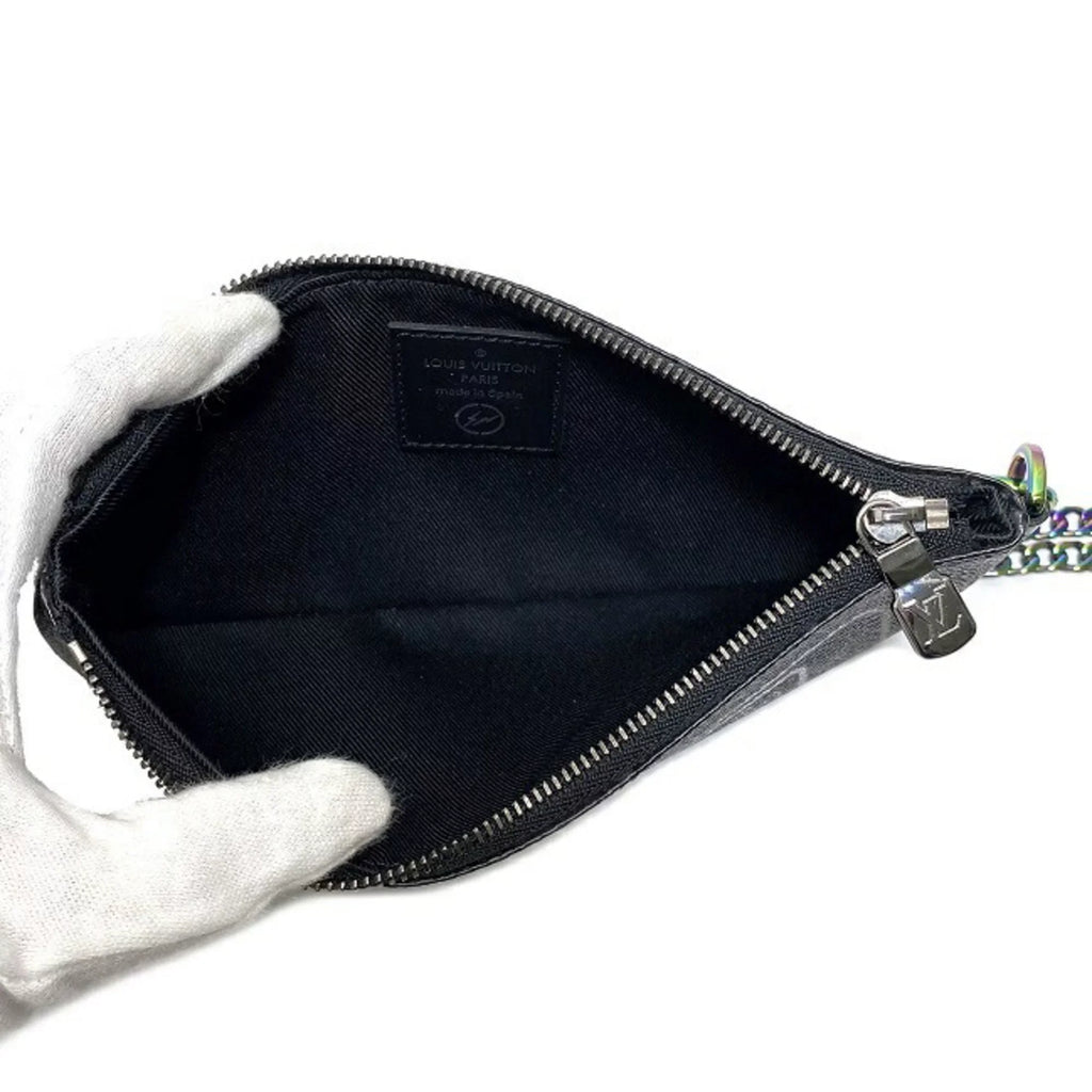Pouch M64433 Vuitton Fragment Rainbow Fujiwara VUITTON Monogram Louis LOUIS iPhone Eclipse Black Gray Collaboration UB1137 Pre-Owned Flash (Good) Hiroshi