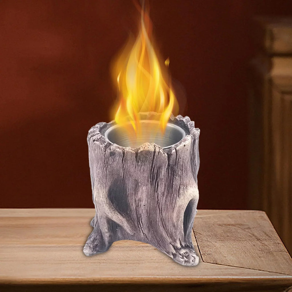 Indoor Stump Fire Bowls for Terraces Kitchen Brown Balconies Deep Portable