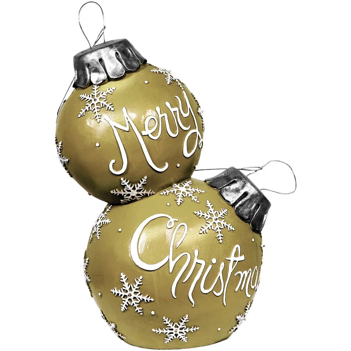 Merry ZTY138M Gold 30 In. Christmas With Alpine Stacked LED Ornaments Lights