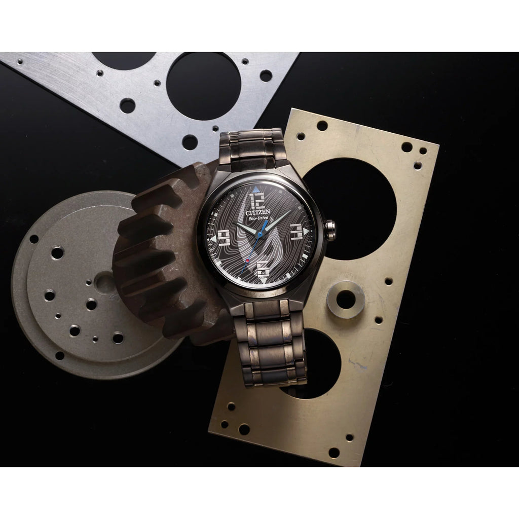 Steel Mandalorian Watch Star Black Wars Men's Stainless AW2045-57W Eco-Drive Citizen IP
