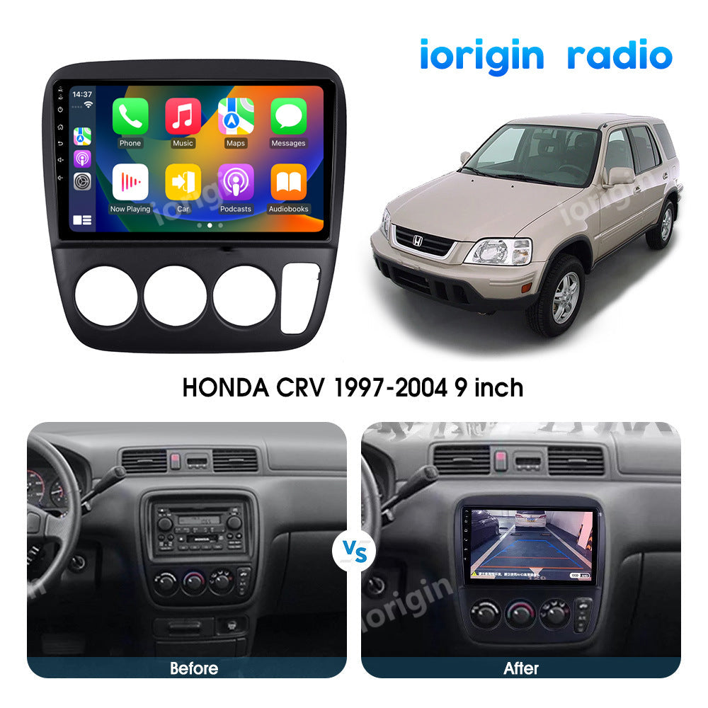 For Stereo CRV 1997-2001 Radio Android13 WIFI CAM 4-64GB Car Carplay GPS Honda