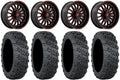 28" Wheels V3 Fuel 18" ARC Red Teryx Versa Kawasaki Cross Tires Mule