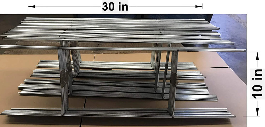 Sign 9 Gauge 5mm Signs 10'' Tall (Pkg50Stake30) Ship Corrugated Wide Signs, 50 30'' use or 4mm and with H-Frame Wire Galvanized Stake Stake x Inch Day x 30 Double Metal Same 10 Wire Holder,