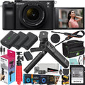 28-60mm Bag F4-5.6 2x Accessories Deco & w. Body ILCE7CL/B + Wireless Mirrorless Full Vlogger GP-VPT2BT + Bundle Black + Remote Camera Gear a7C Grip ACCVC1: Battery Kit Sony Lens Shooting Frame with
