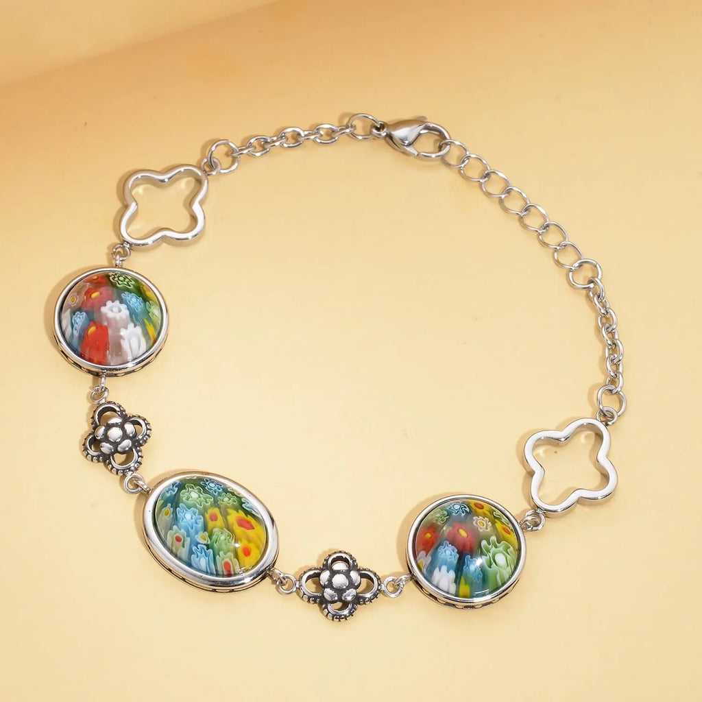 Shop Day Bracelet Steel Mom Stainless Women Size Gifts Fashion Stylish LC Jewelry for Mothers Birthday Oval Costume Unique 6.75" for Glass