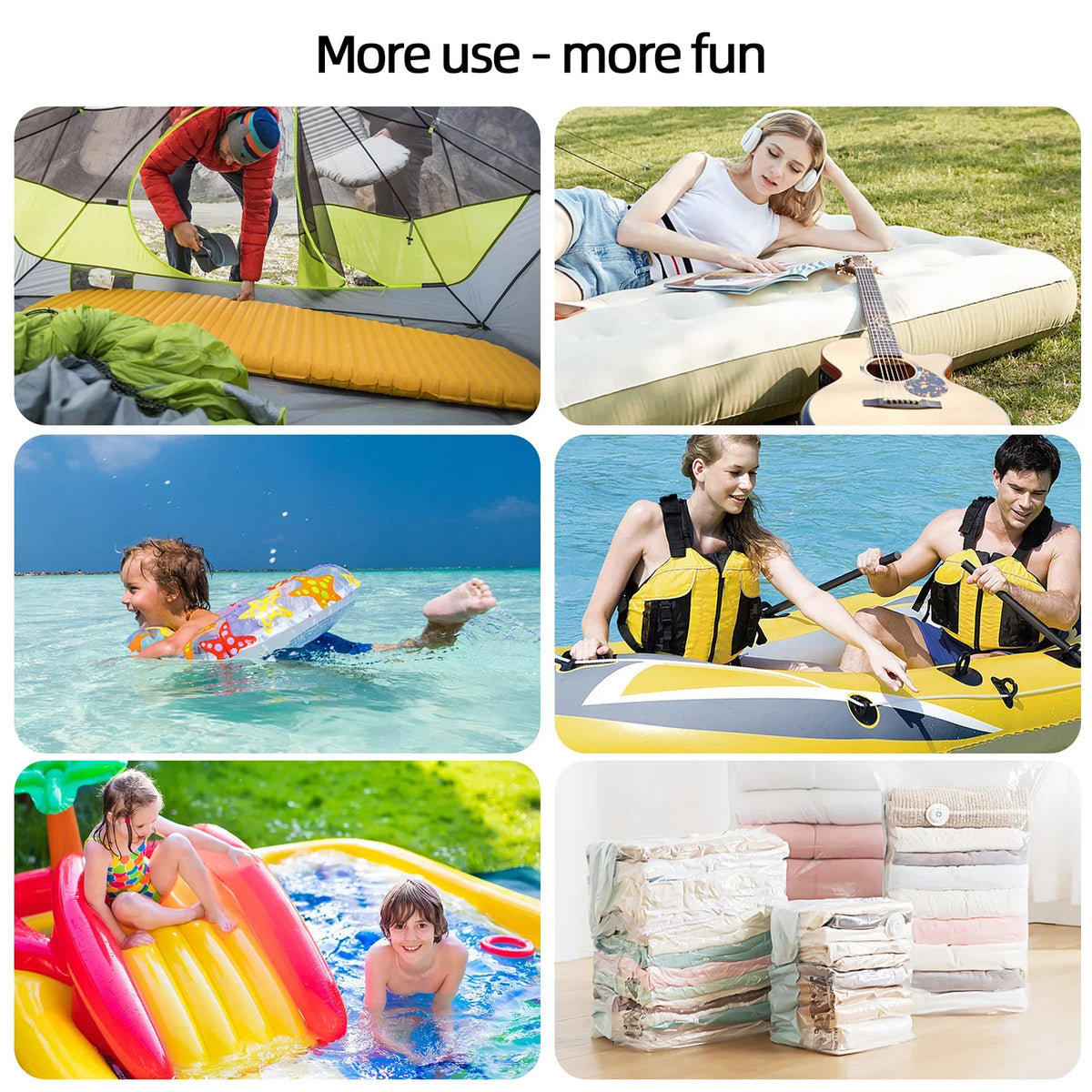 Pool Battery with Swimming Nozzles 5 Air Pumps Air with Pump Deflator for Air Mattress Inflatables Ring Quick Air Bed Pump Electric USB Inflator Toy 2500mAh