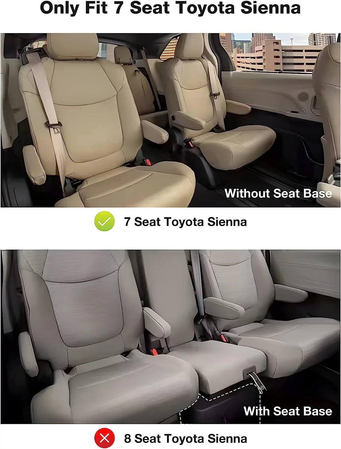Mats for Car Liner weather Sienna fit seat Floor 7 2021-2024 Sienna TPE Floor 3W Seat Toyota All 7