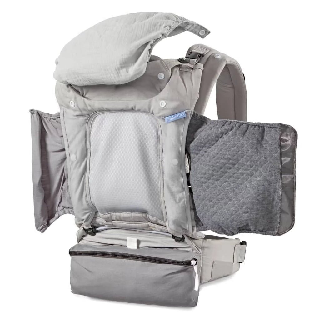 Infantino Baby Ergonomic Carrier, in-Season-5 4-Position, Layer Gray Unisex, 8-40lb,