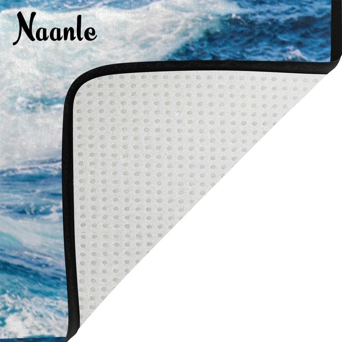 x Inches 63 Floor Non Yoga Ocean Wellsay Nursery Wave for Carpet Sea cm), Slip Dinning Wave Area x Sea Bedroom x Rug Mat 4' Ocean 160 Living / 120 Kitchen, Room Rug 5'(48