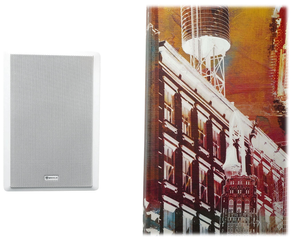 Wall 4 6-Zone Speakers White Slim JBL Restaurant/Bar/Cafe Amplifier+4 Pendant+8