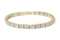 7" Womens (I-J Lobster Cut Diamond Yellow 10K Link Haus Gold Bracelet Size I3-Promo Cttw Prong Clarity) Claw - Brilliance Clasp Round of 1.00 Color,