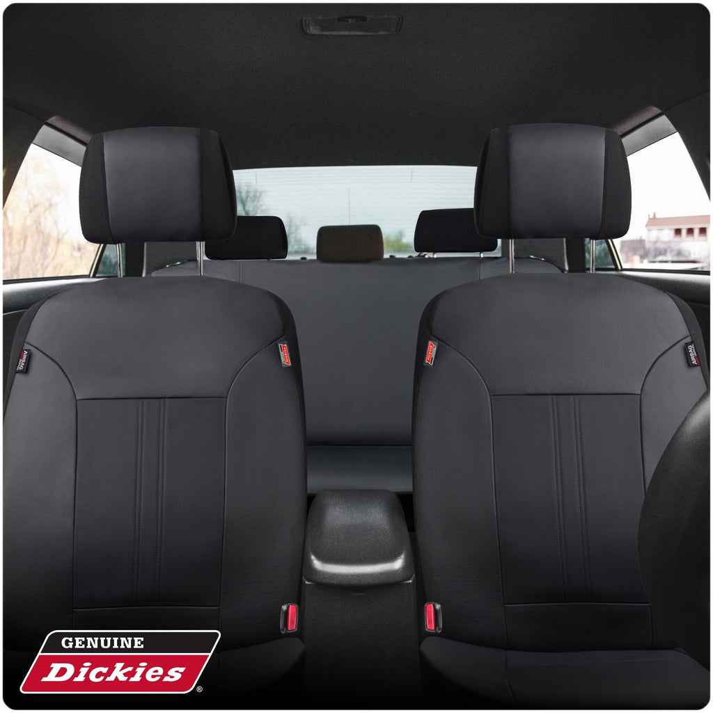Vegan 43645WDI Petersen Black Genuine Seat 3-Piece Leather Dickies Car Covers,
