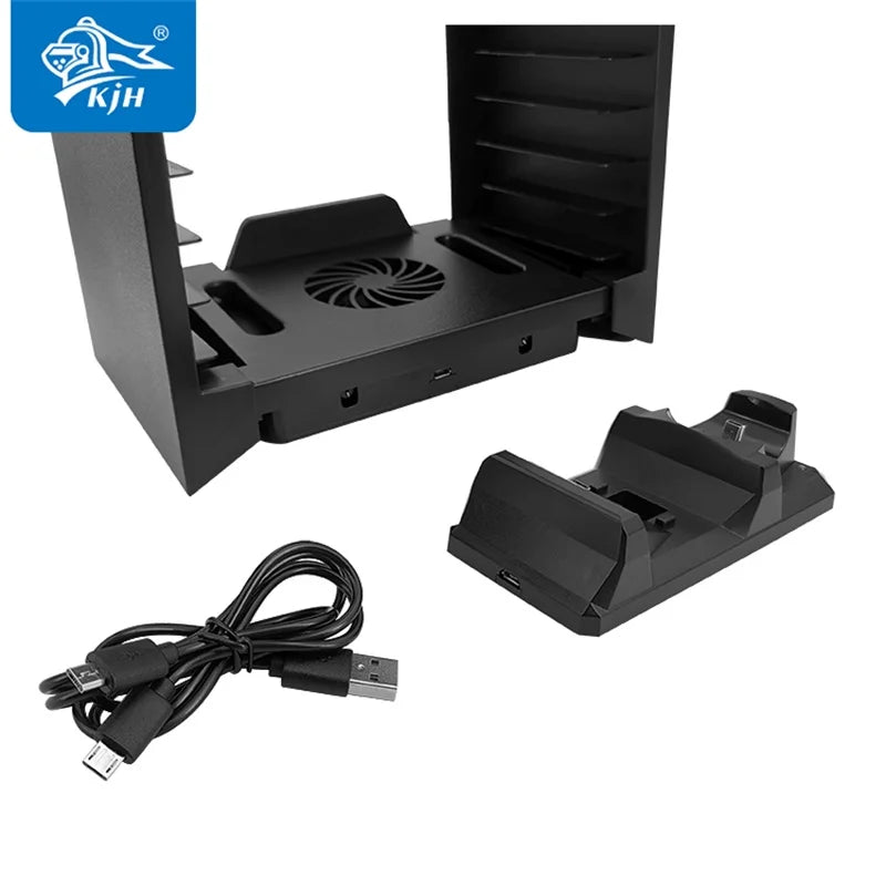 Vertical Organizer Charger PS4 Stand Fan Cooling Controller for