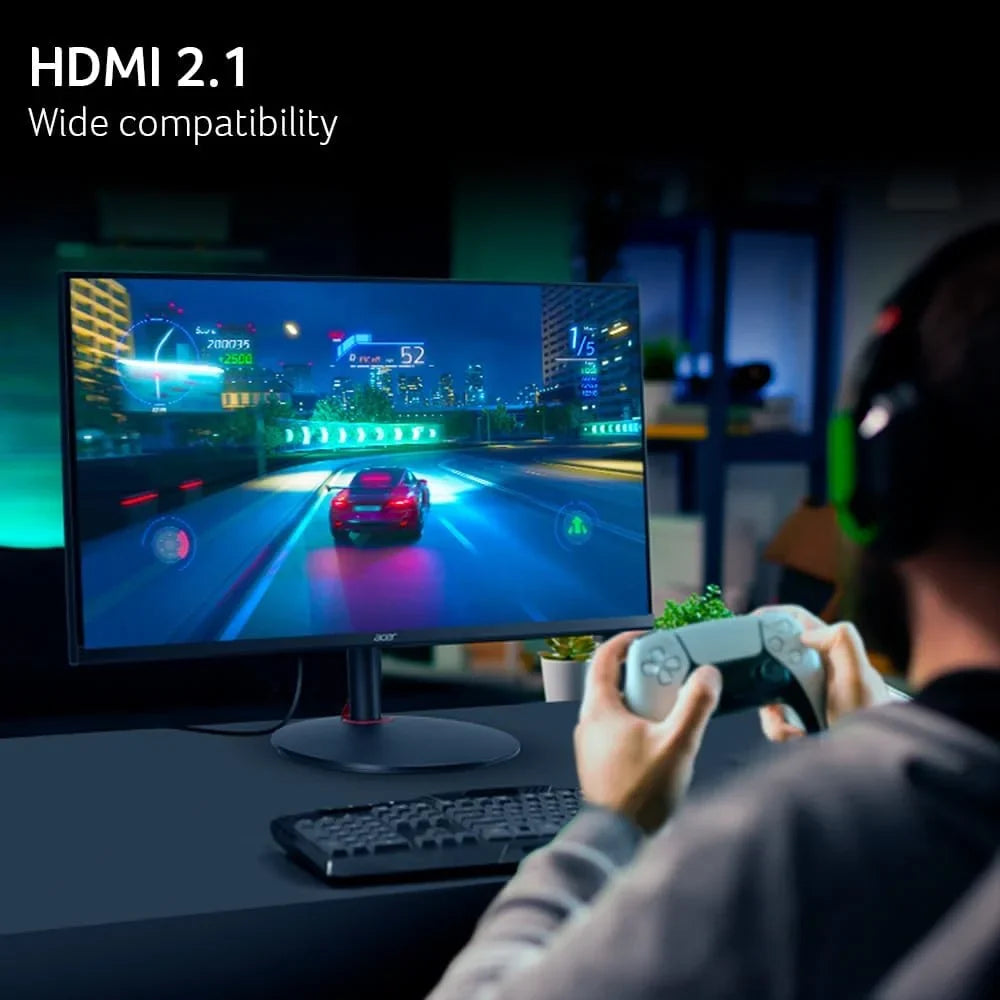 (3840x2160) XV322QK HDR400 2.1x2, FreeSync 2.1 Delta HDMI HDMI Acer Speaker Premium DCI-P3 UHD 144Hz Nitro Gaming DisplayPort, 1ms AMD 4K VESA 32” 90% VBMIIPHZX USB, E<1 Monitor