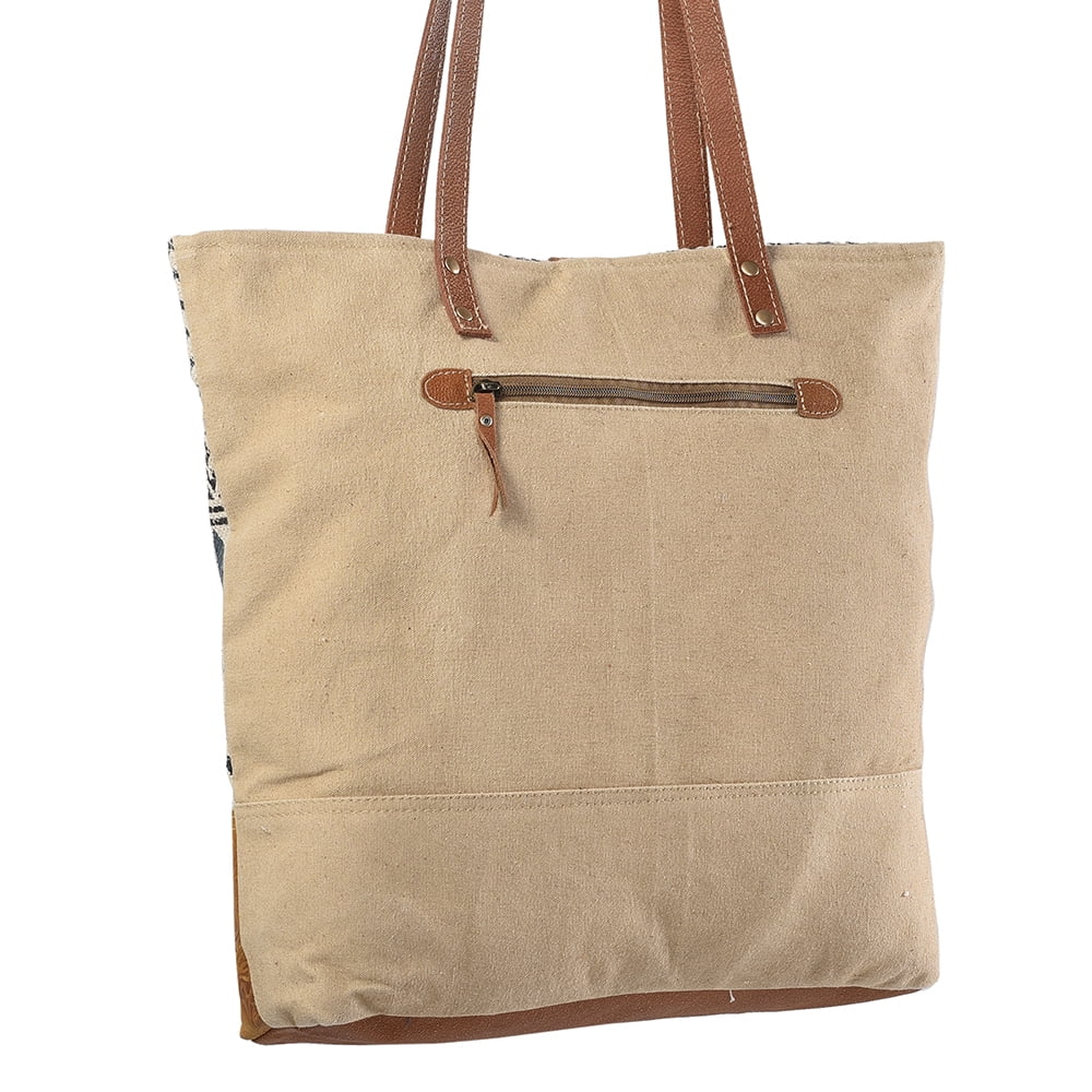 Wool Leather Canvas KB OHLAY western handbag Upcycled Embossed women Upcycled Genuine purse TOTE KB239 bag