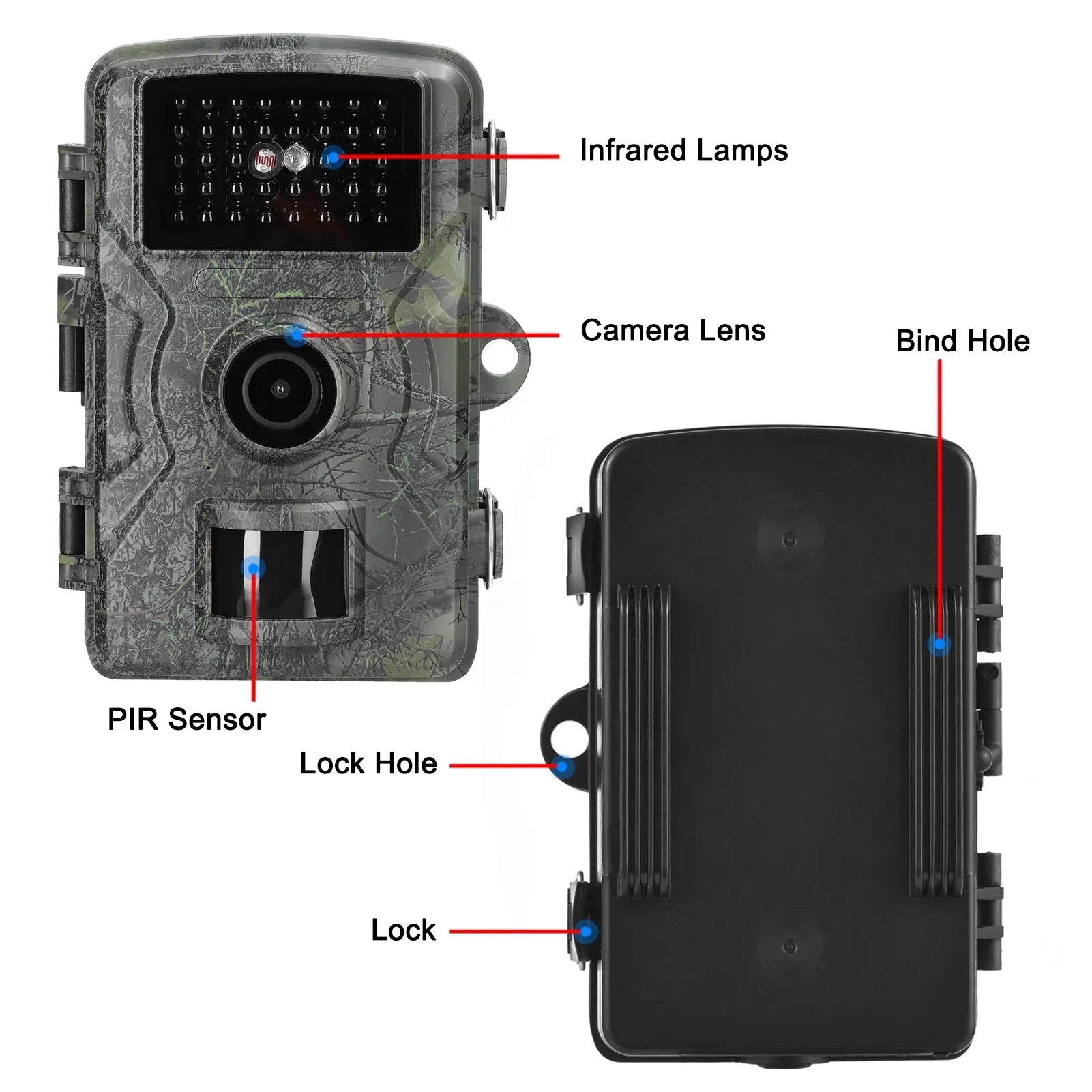 Waterproof, Infrared 1080P our Portable with Lights Camera Wildlife Moments Capture Tomshoo Trail 16MP IP66