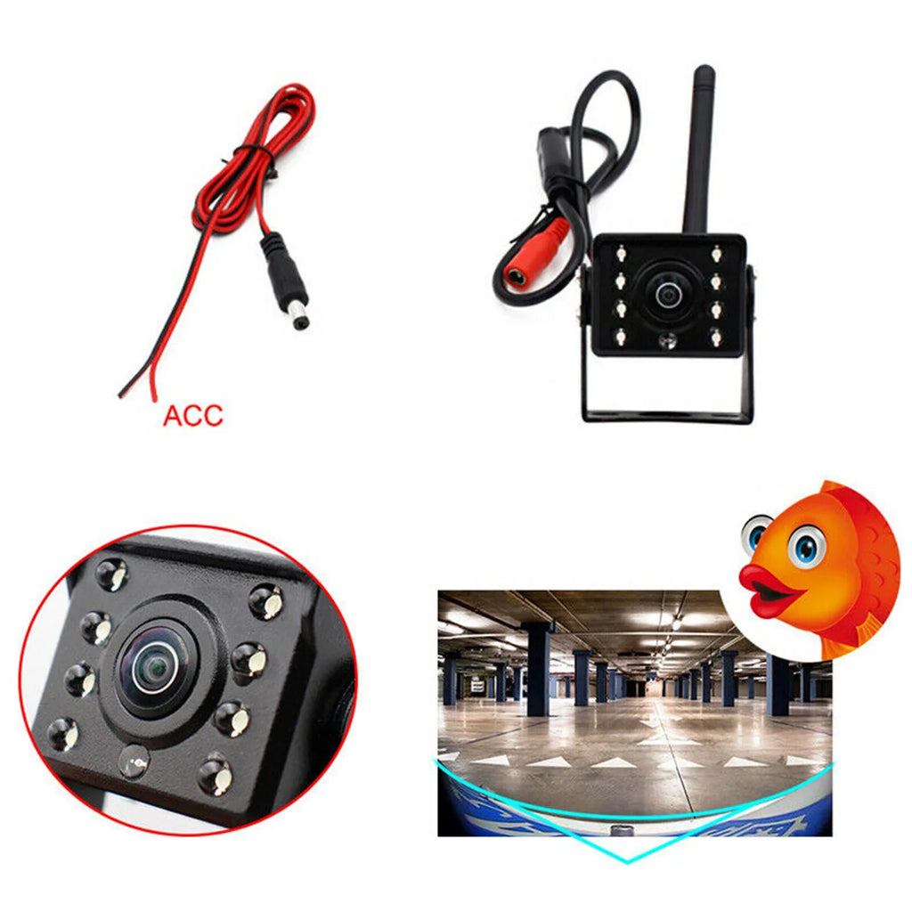 Monitor , Bus Truck Backup Night ~36V HD Mixfeer Reversing Waterproof Reverse Rear Car Wireless IP67 Automobile Vision View