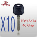 Chip Transponder TOY43AT4 VLS Toyota ) 4C TOY43 X10 ( Key