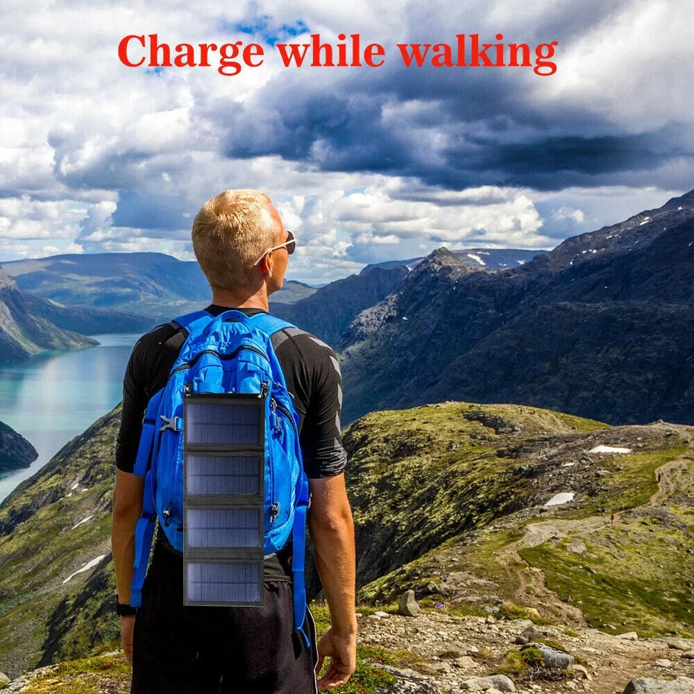 Waterproof Bank Phone Fishing Solar Phone Outdoors Charger Power Hiking Solar for Emergency Charger Camping Panel Portable Solar 80W