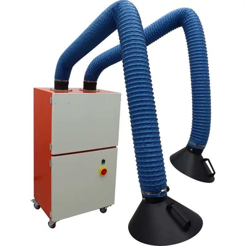 Welding Double Welding Extractor Fume Dust Purifier 220V Smoke EQCOTWEA Arm Smoke Mobile