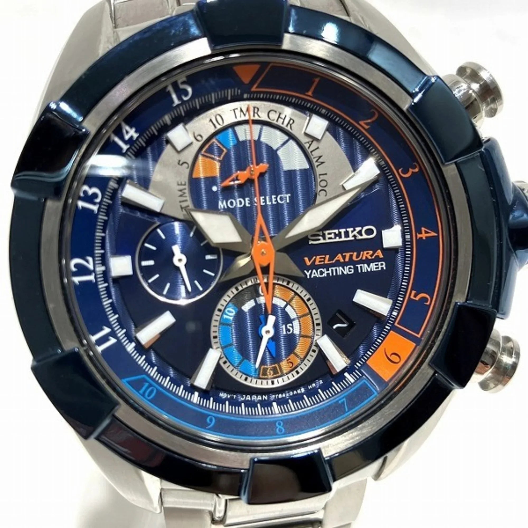 Velatura New) Chronograph Timer Pre-Owned Seiko Watch Quartz (Like Men's Yachting 7T84-0AE0
