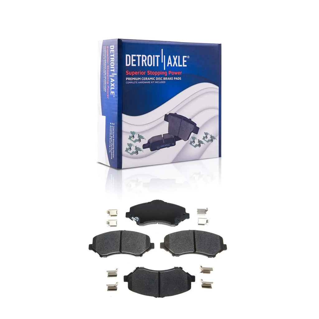 and Pads Brake Town & Dodge Ceramic Front Brake - Rear Rotors Replacement Detroit Brake Country & Calipers Disc for Kit Caravan, Axle 2008-2012 Grand Brake