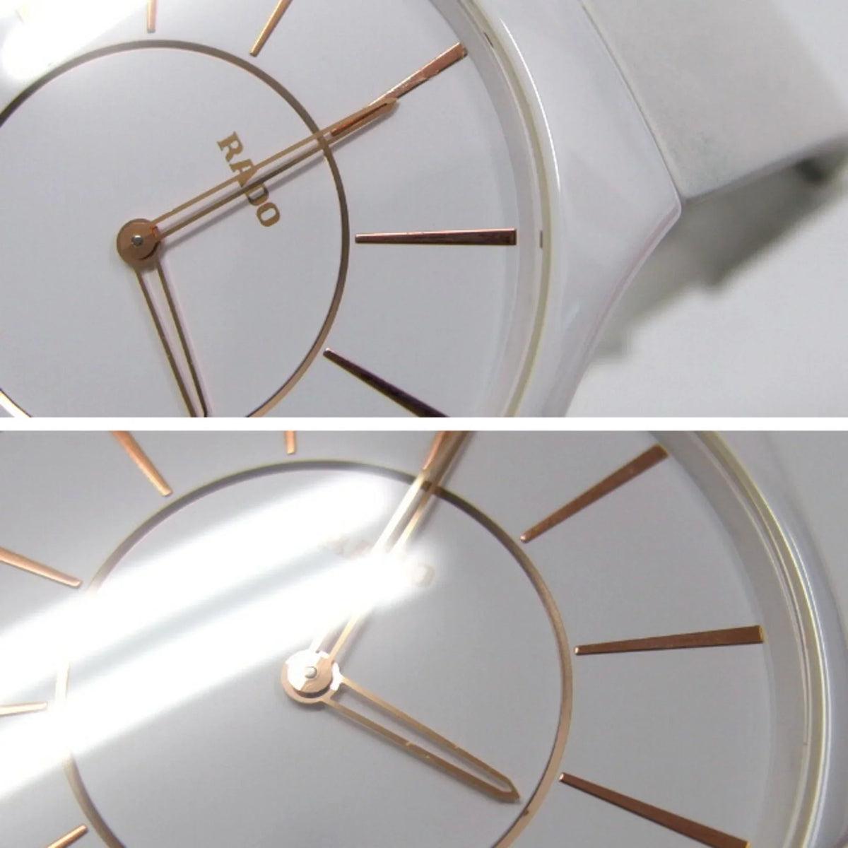Rado R27957109 White Watch Pre-Owned Thinline Men's True (Good) Quartz