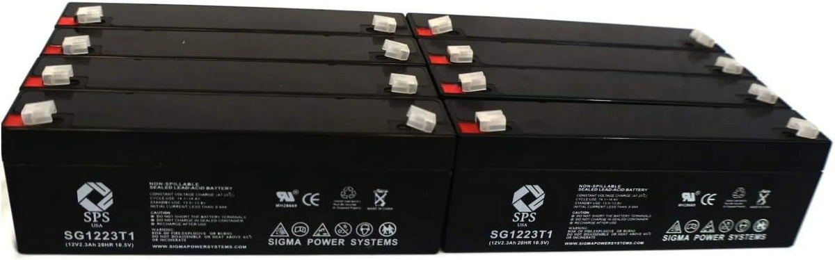Pack) 2.3 (SG1223T1) Medical SPS Battery 12V ST500 Labs Brand for Ah Research Replacement (8