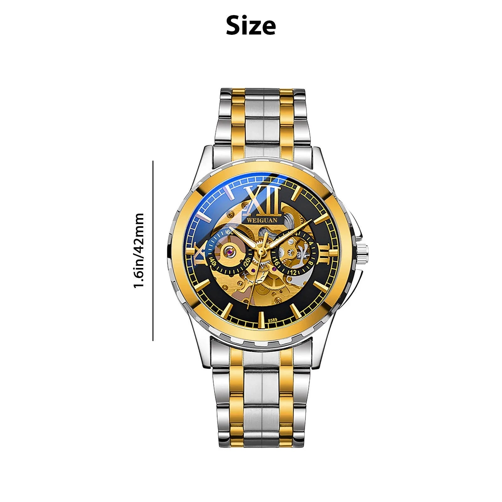 Men Luxury Business Waterproof Steel Mechanical Stainless Watch Automatic Wrist