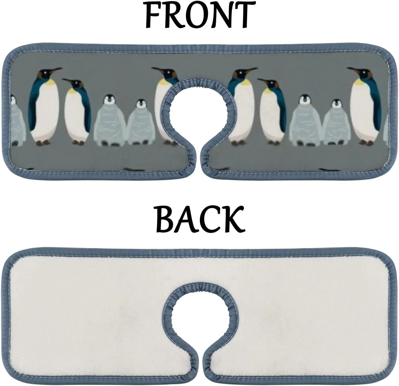 Bath Kitchen Faucet Drying Splash Countertop Mats Microfiber Absorbent Bird GZHJMY Kitchen 3PCS Penguin Sink Guard Sink for Mat, Sea Catcher, Drip Washable
