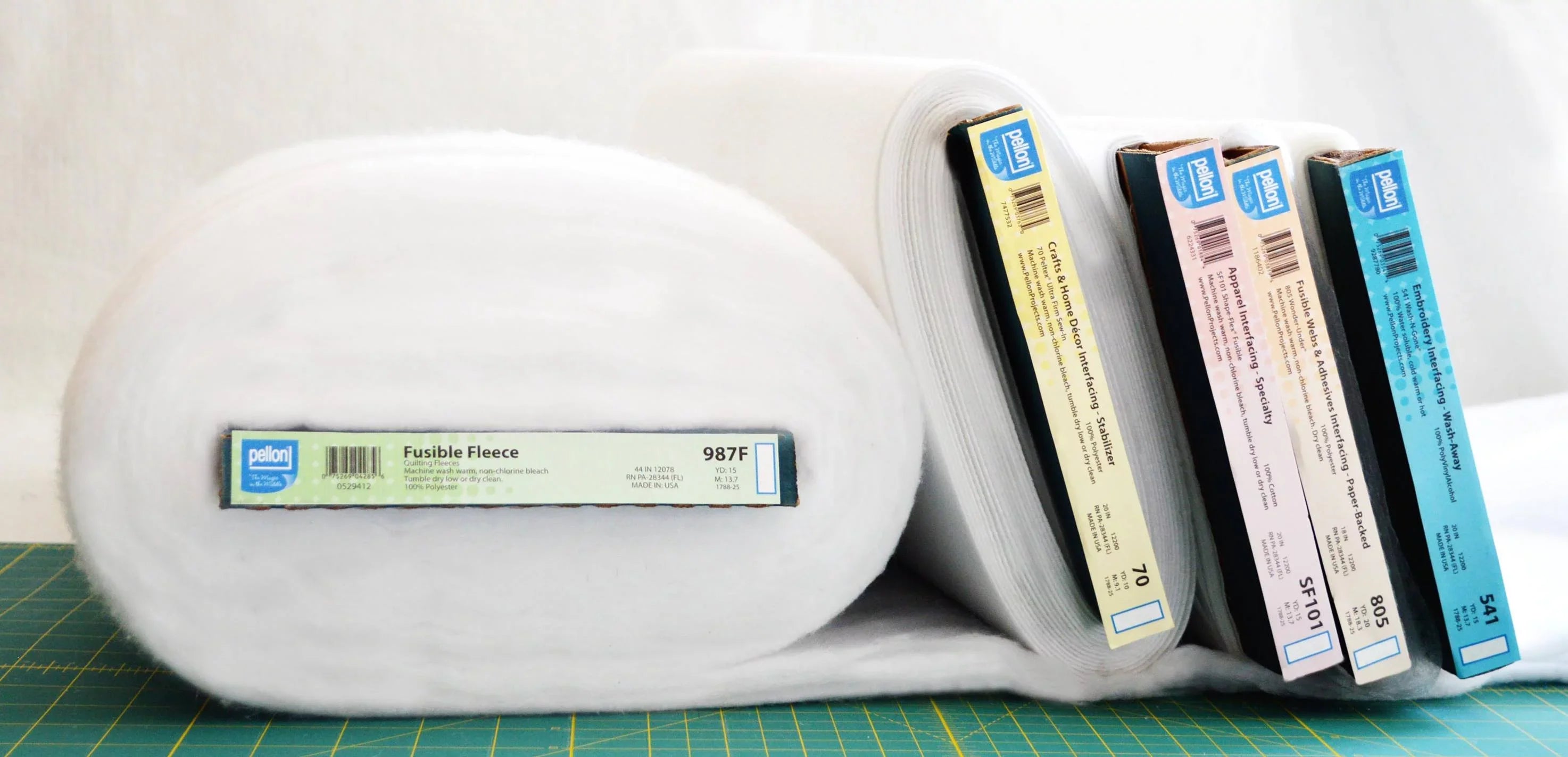 Fabric Craft-Fuse Pellon 20" x Yards 808 Stabilizer, 20 the by Bolt White.