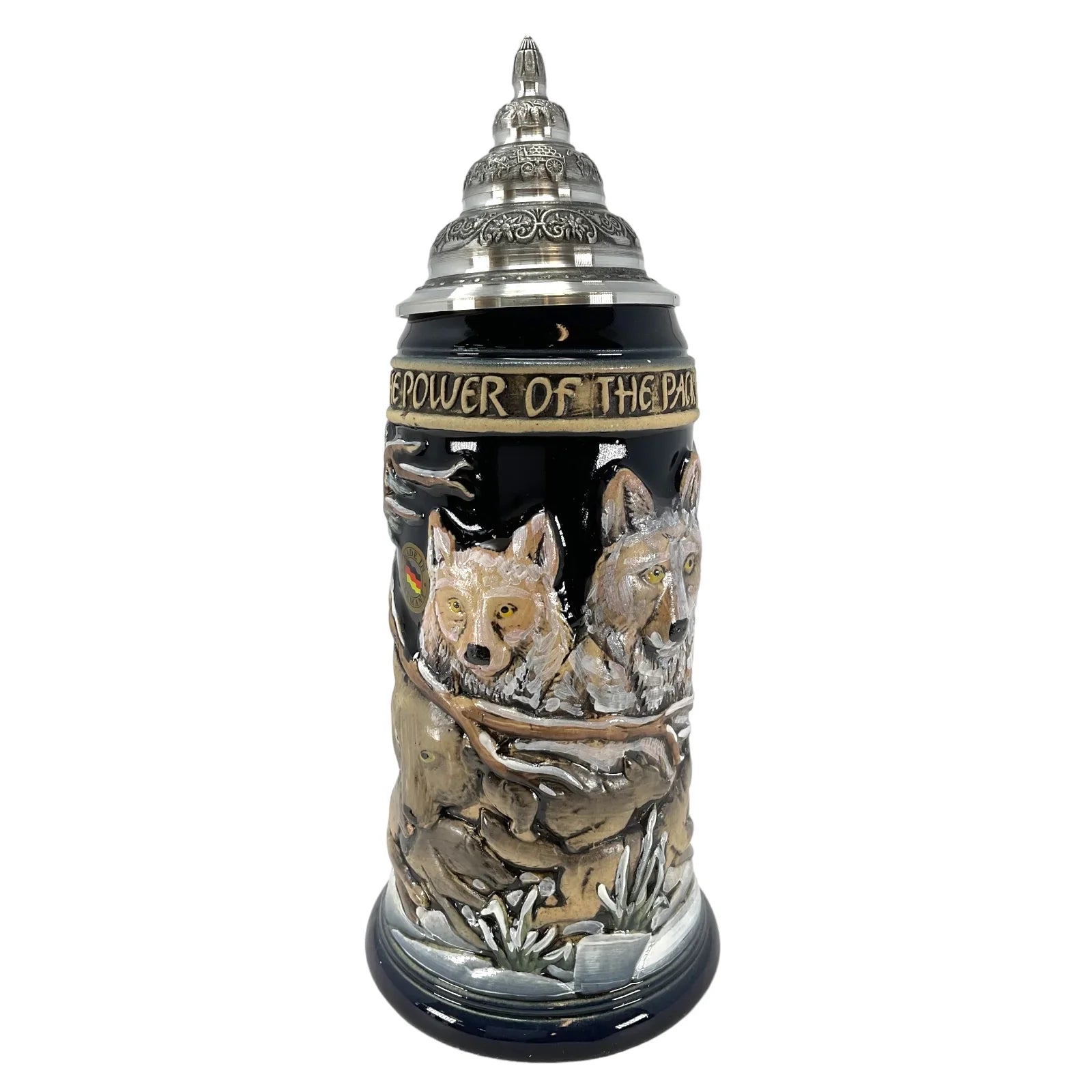 Beer .75 of Wolf Peak Pack Liter Pinnacle in Snow the Trading Wolves the Power German Stein