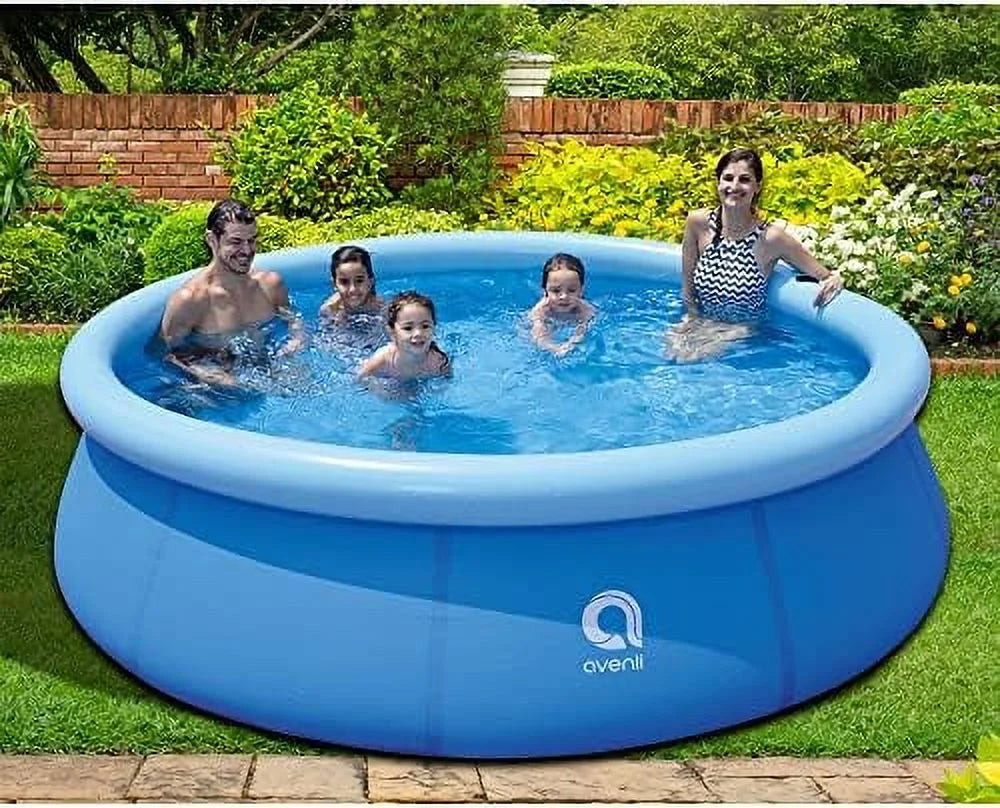 30 pool, foot capacity kids outdoor 10 set above 3 blue prompt 17807 inch avenli person to backyard kiddie 2 swimming x ground inflatable