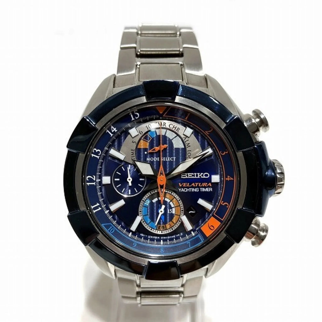 Velatura New) Chronograph Timer Pre-Owned Seiko Watch Quartz (Like Men's Yachting 7T84-0AE0