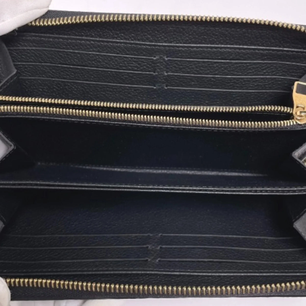 Empreinte Louis Long VUITTON Pre-Owned Zipper LOUIS Wallet (Good) Noir M61864 Vuitton Round Monogram Zippy LV