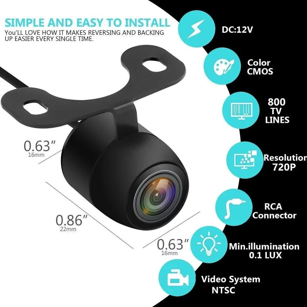 Rear Vision Wireless 7inch Car + HD Monitor Night Backup View System Parking Camera