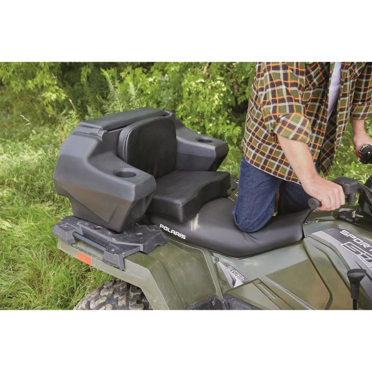 Large Guide Holder ATV Cushion, Gear Box, Lounger Storage, Cargo Helmet with Seat