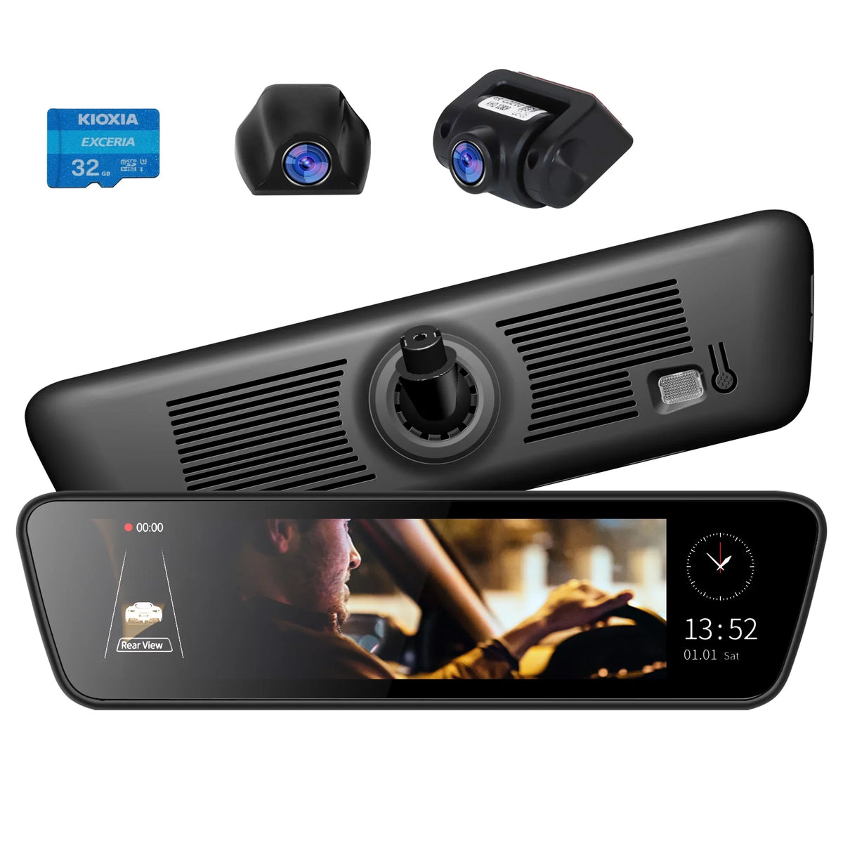 Truck inch Full Rear Dual Back View Smart 1080P Cameras Mirror Dash Camera Streaming Front Camera Touchscreen Rear 9.35 Car HD View