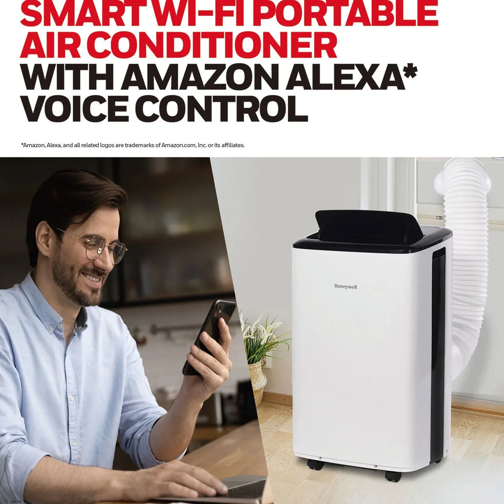 WiFi Air Portable Conditioner & 10,000 with Dehumidifier Voice Honeywell BTU Control, HF0CESVWK6 Smart