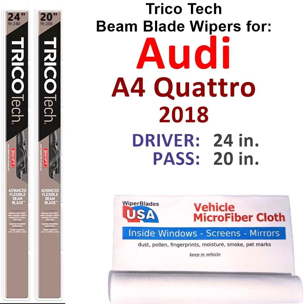 2018 Quattro Audi Wipers Beam of (Set Blade A4 2)