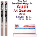 2018 Quattro Audi Wipers Beam of (Set Blade A4 2)