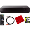 Disc and Blu-ray Deco and High Audio Dolby Screen Streaming Player with Wi-Fi TrueHD HDMI Microfiber Bundle Sony 2.0 Cloth Gear Speed BDP-S3700 TV ft Cable With 6