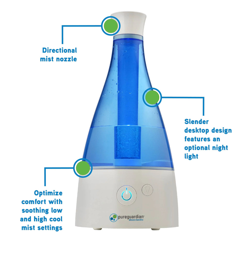 Mist H940AR Gallon, PureGuardian Ultrasonic Aromatherapy Humidifier 0.5 with 30-Hour, Tray, Cool