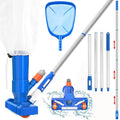 with Portable Section Cleaner Kit, Tub of Pool Pool Ground Above Hot Handheld Vacuum Poles Jet Upgraded Swimming Fountains Vacuum Skimmer Cleaner Pool Pool Pool Pond for Net, Spa 4 60" Cleaner