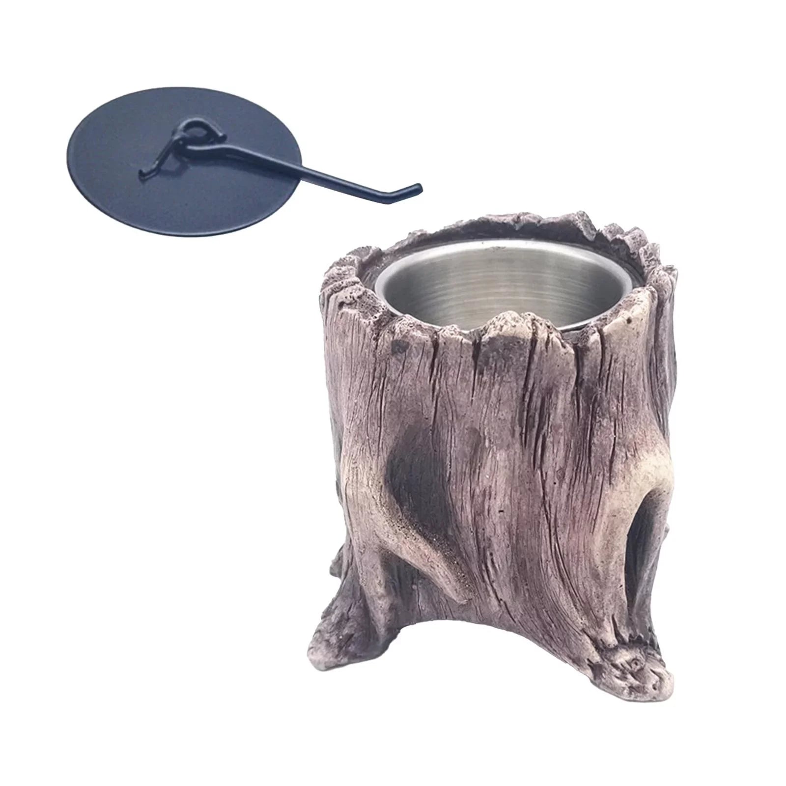 Indoor Stump Fire Bowls for Terraces Kitchen Brown Balconies Deep Portable