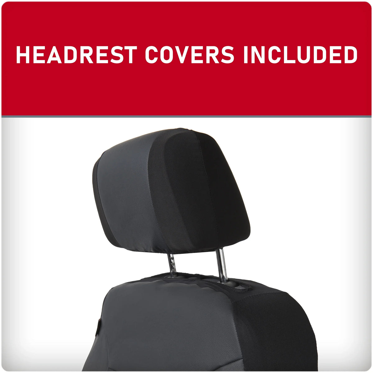Vegan 43645WDI Petersen Black Genuine Seat 3-Piece Leather Dickies Car Covers,