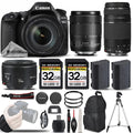 Canon SLR II HD + USM + Original Accessories 18-135mm EOS All Included Canon + Lens Wi-Fi Lens Camera Canon Lens. 1.8 Full Canon 4K30p III Digital IS 90D 50mm 75-300mm